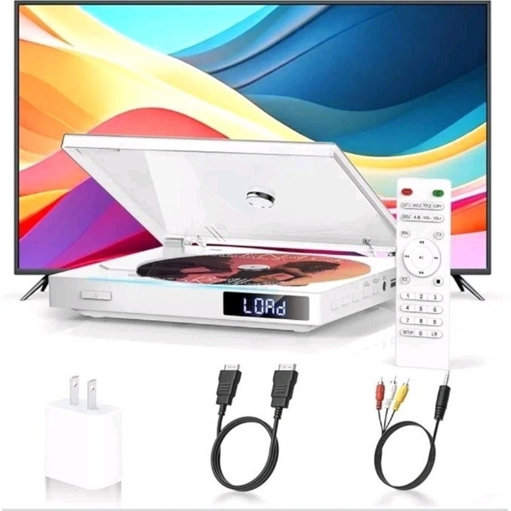DVD Players for TV, All Region Free DVD Player w/ HDMI&RCA Cable, Remote Control